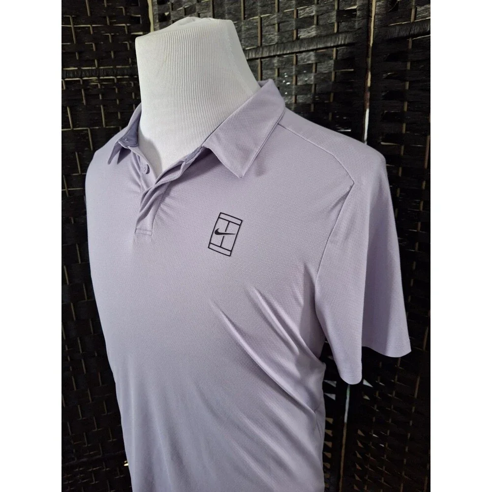 Nike Court Advantage Dri-Fit Polo Shirt Mens Large Tennis Purple FZ6907-515